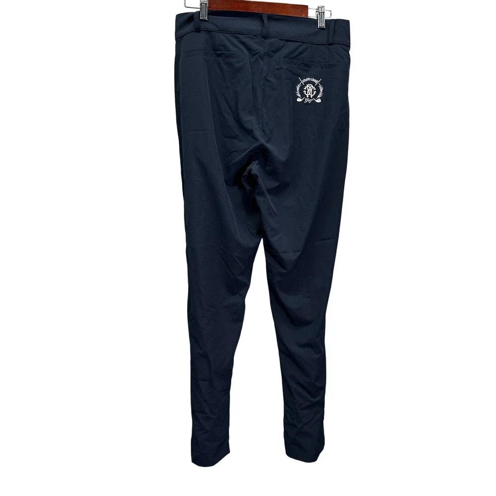 Roberto Cavalli Golf Pants Large Mens Navy Performance Stretch NWOT